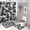 Checkered Christmas Gifts 3, variant on Bathroom Rugs Sets 4 Piece with Shower Curtain, Christmas Tree Plaid Pattern Printed on Bathroom Decor and Accessories, Great for Master Bath Beach House Modern Home, 72 x 72 inches