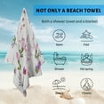 thumbnail image 4 of GZHJMY Beach Towel for Women Girls, Vintage Pink Flower Bath Towel, Oversized Lightweight Sport Towel, 31x63 Inch, 4 of 7