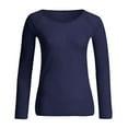 thumbnail image 5 of Besolor Hauts en Maille Transparente à Col Rond pour Femmes, Ajusté, Manches Longues, Blouse de Fête Clubwear, 5 of 5