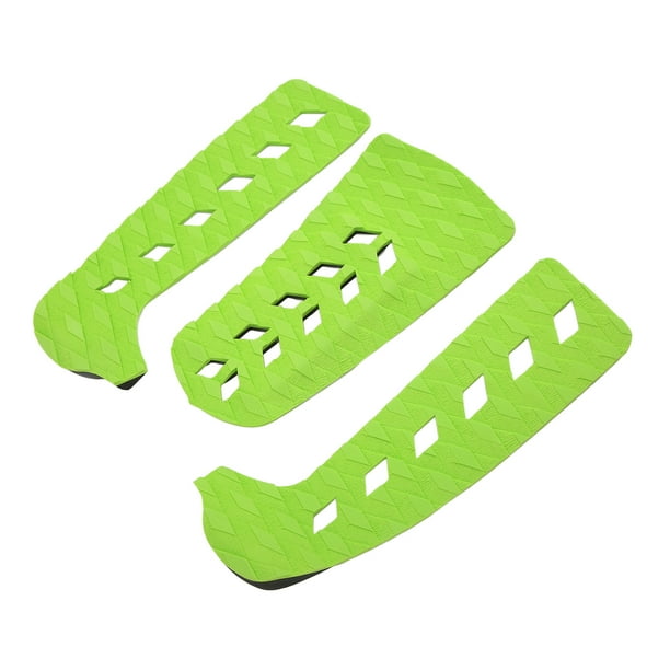 Surfboard Traction Pad,3 Piece Green Deck Pads,NonSlip Traction Pad
