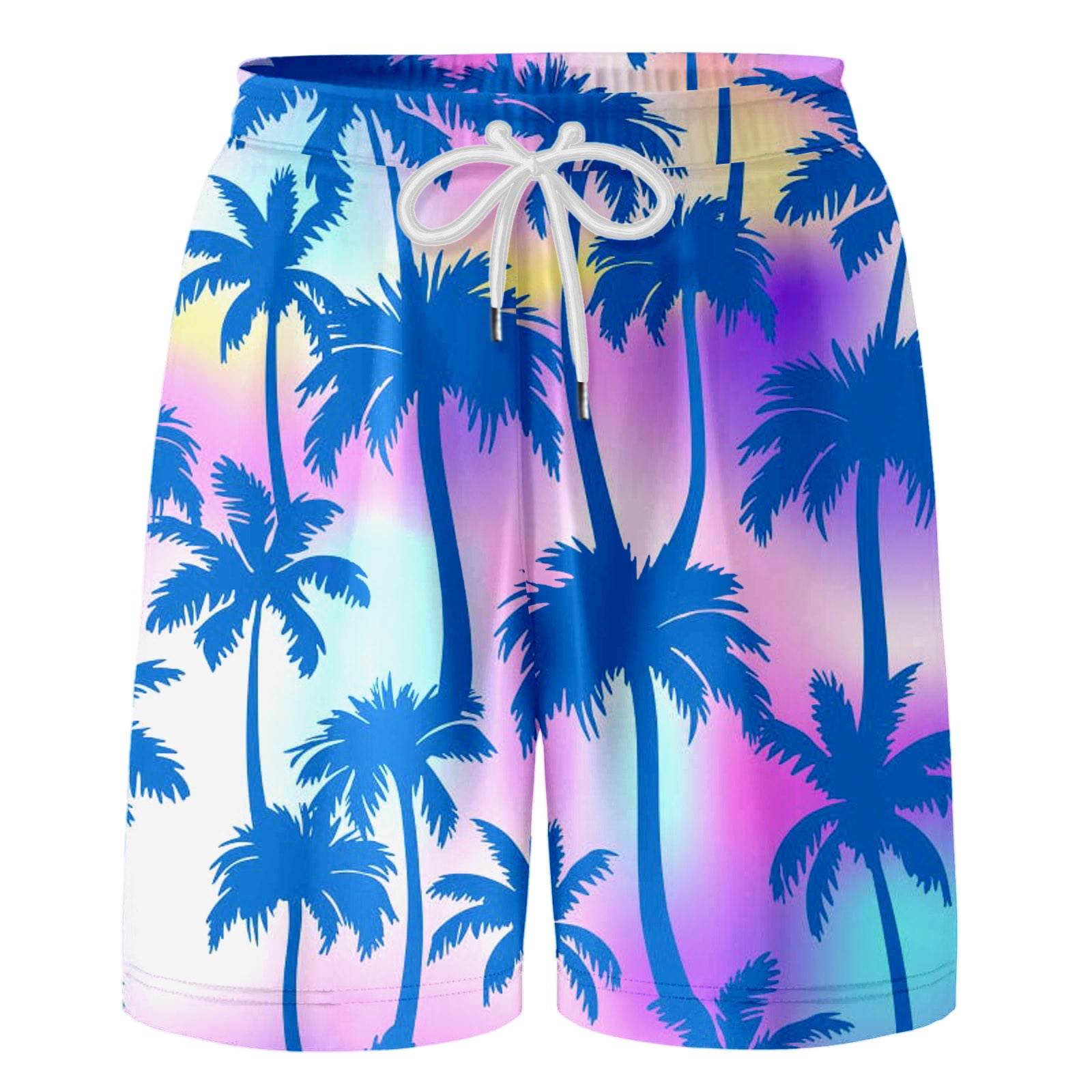 Teen Boys Casual Style Floral Printing Shorts Summer Hawaii