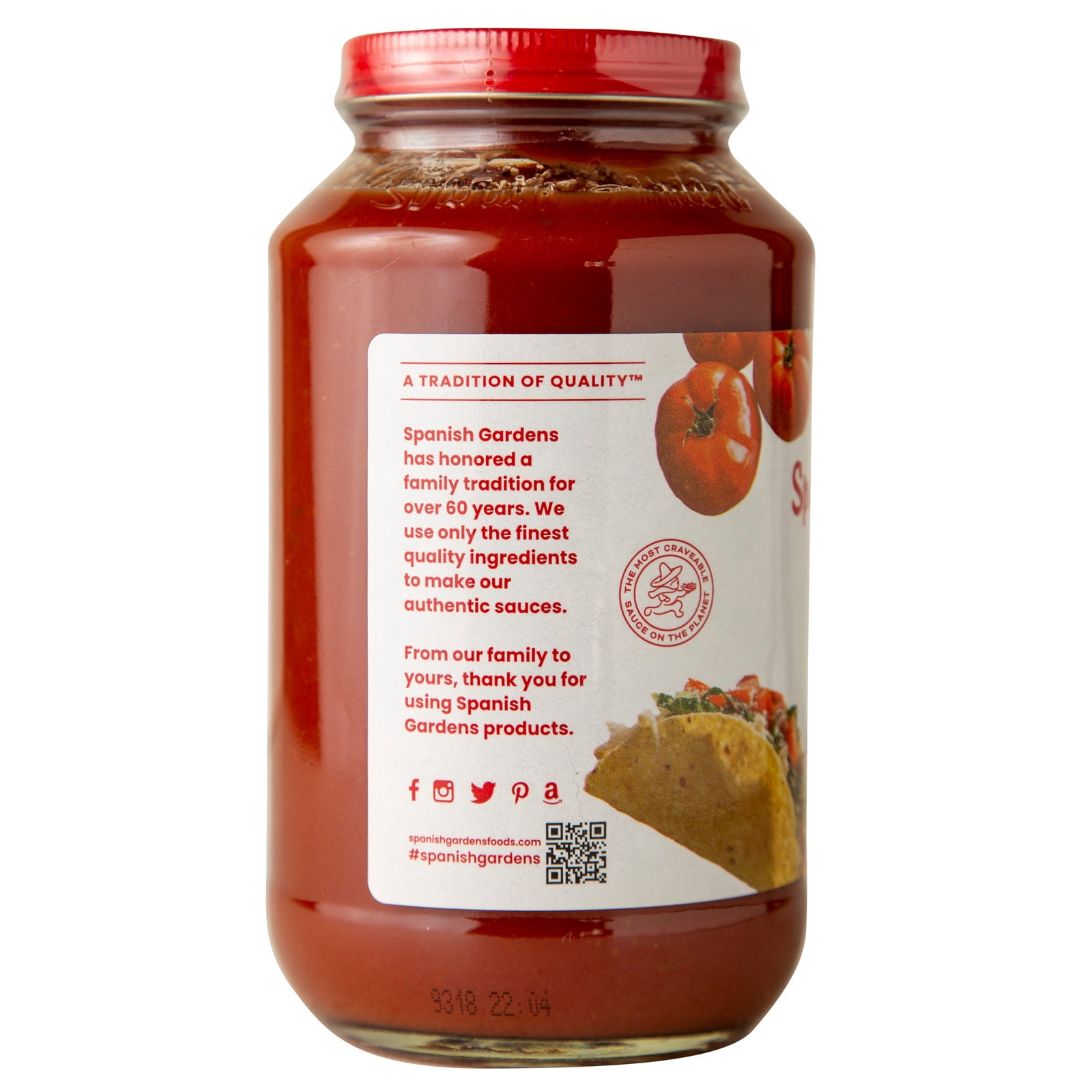 Spanish Gardens Gluten-Free Taco Sauce Hot, 23 fl oz