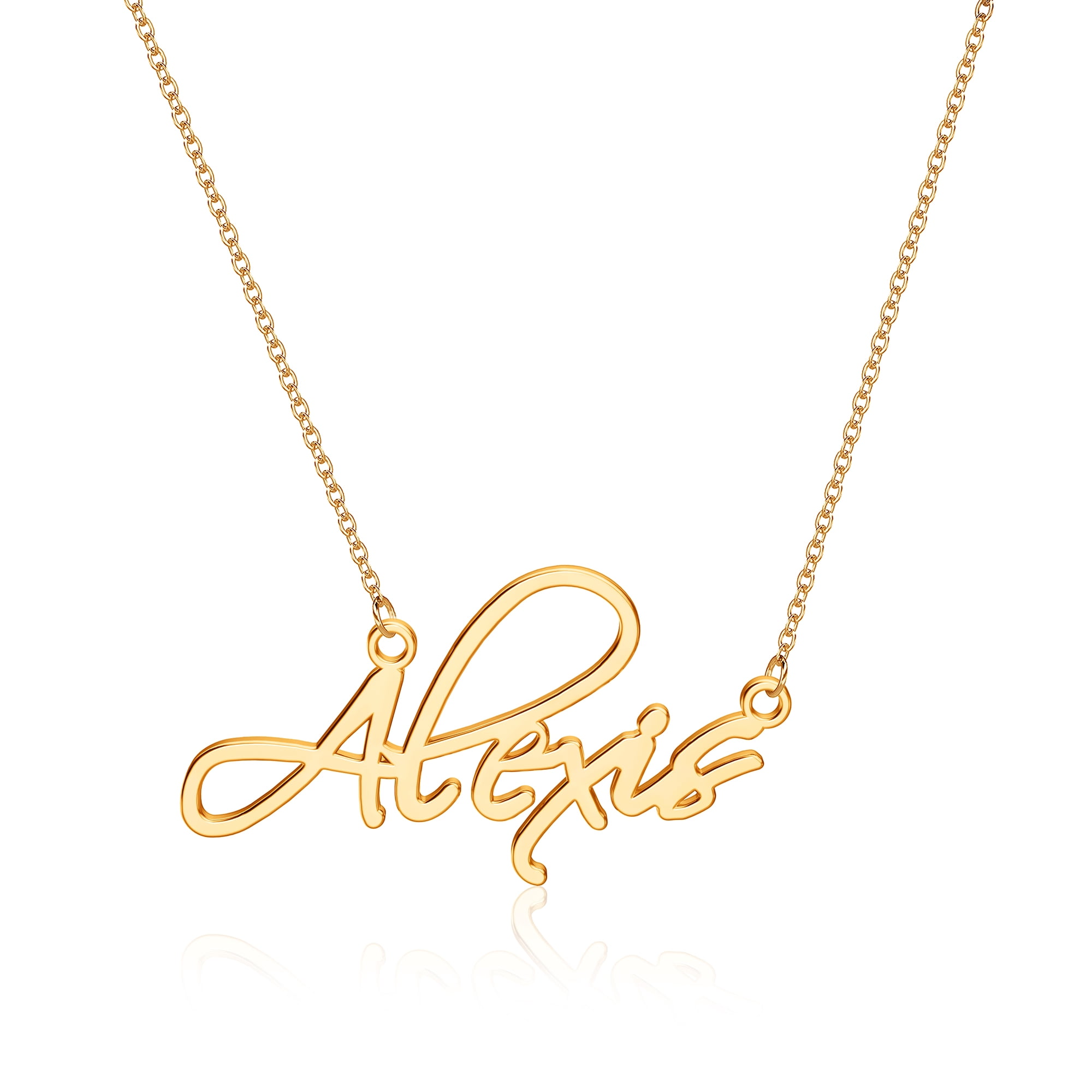 Alexis Necklace Personalized, 14K Gold Filled Ivy Name Necklace Personalized Nameplate Necklace Jewelry Gifts for Women