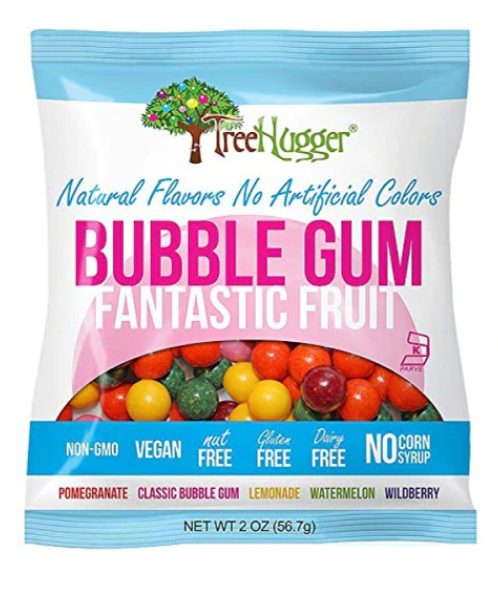 Tree Hugger All Natural Bubble Gum Fantastic Fruit Mix 2 oz Pack of 4