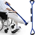 thumbnail image 2 of 2pcs 100m Long Leg Lifter Strap, Leg Straps with Soft Hand Grips & Soft Foot Pad, Leg Lifter After Hip Replacement, Leg Lifters Getting Legs in and Out of Bed, Wheelchair, Car (Blue), 2 of 4