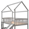 thumbnail image 4 of Twin Loft Bed With Slide In Gray - Elegant & Functional. Spacious Underneath For Play Or Storage. Strong Frame Holds Up To 300lbs. Assembly Required Modern And Timeless. Long Use, 4 of 7