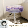 thumbnail image 4 of ZUXONGSY Marble Print Stool Covers Cushion Set of 2 Piece Size S Round Stool Cover Elastic Stool Cushion Cover 12"-14" Round Protective Cover Easy to Install for Bar Restaurant Office, 4 of 6