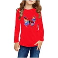 thumbnail image 1 of RXIRUCGD Chemises à Manches Longues pour Filles, Col Rond Mignon, Blouses Décontractées Élégantes (Rouge, Taille : 7 Ans), 1 of 5
