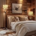 thumbnail image 3 of Lámpara de pie Scenekoy estilo rústico farmhouse con diseño de astas, 161 cm, marrón, 3 of 8