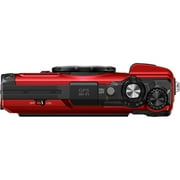 OM SYSTEM Tough TG-7 Digital Camera (Red) V110030RU000 - 12PC Accessory Bundle