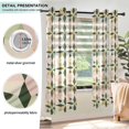 thumbnail image 3 of Yayeee Window Curtains Light Filtering 63"x52" Grommet Panel Pair Home Living Room Decor, Retro Black Stars, 3 of 7