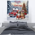 thumbnail image 3 of Santa is Coming Miniature American Shepherd Merry Christmas Xmas Noel Truck Tree Tapestry MAS Dog Lover Gifts Wall Hanging Backdrop Home Decor - 02023, 3 of 5