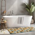 thumbnail image 2 of White Blue Sunflower Pattern Kitchen Rug Mat,Kitchen Runner Rugs Non Skid Washable,Decorative Kitchen Floor Mats for Kitchen,Sink,Laundry,17"x47.2", 2 of 7