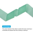 thumbnail image 3 of Unique Bargains Velvet Ribbon 1 1/2 Inch x 10 Yard Single Face Spool Silky DIY Crafts Gift Wrapping Bow Decoration Light Green, 3 of 5