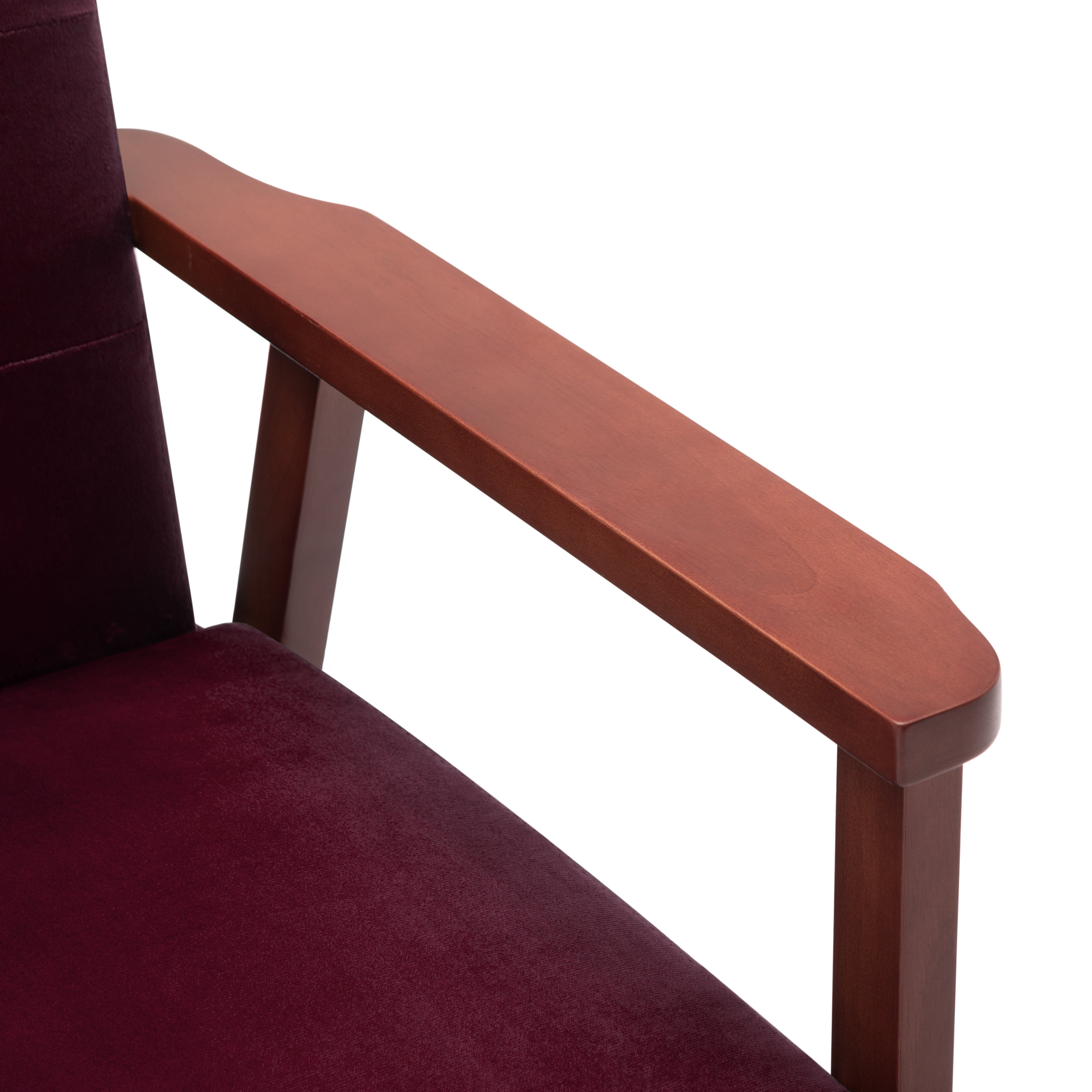 BSHTI Wood Frame Accent Armchair, Velvet Accent Armchair With Comfy Upholstered Armchair for Living Room, Bedroom Corner, Reading Nook