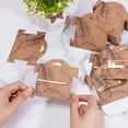 thumbnail image 4 of 100 PCS Hair Clip Display Cards Marble Pattern Hair Display Holder Rectangle Hair Barrettes Jewelry Display Holder Camel Paper Carboard for Women Hair Accessories Organizer Camel, 4 of 9