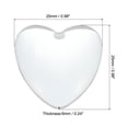 thumbnail image 2 of Uxcell Transparent Glass Cabochons, 60Pcs 25x25mm Heart Shaped Glass Dome Tiles, 2 of 5