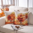 thumbnail image 5 of Phantoscope Season Series Decorative Throw Pillow Covers, Autumn Orange Tree, 18" x 18", Set of 4, 5 of 6