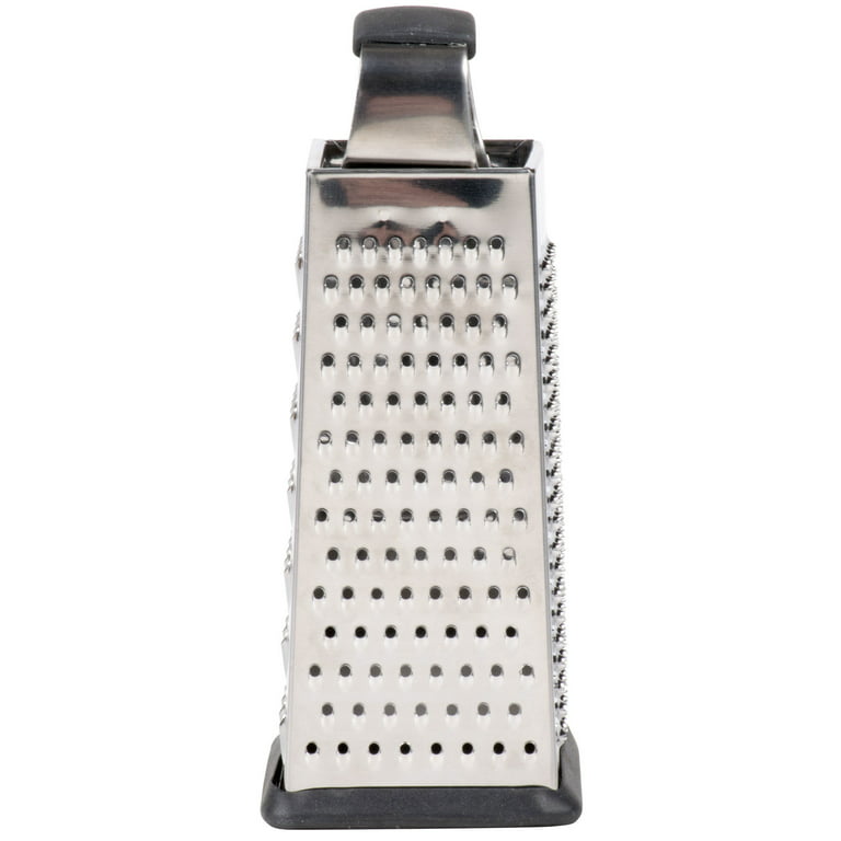 Tablecraft SG203BH Small 4-Sided Stainless Steel Non-Slip Box Grater, 6