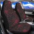 thumbnail image 2 of Fundas para asientos de coche TOADDMOS Halloween Red Spider Web, juego de 2, 2 of 6
