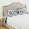 thumbnail image 3 of Yayeee Pillowcase Queen Size Set of 2 Satin Wrinkle Resistant Pillow Case, Cute Cat Pattern, 3 of 8