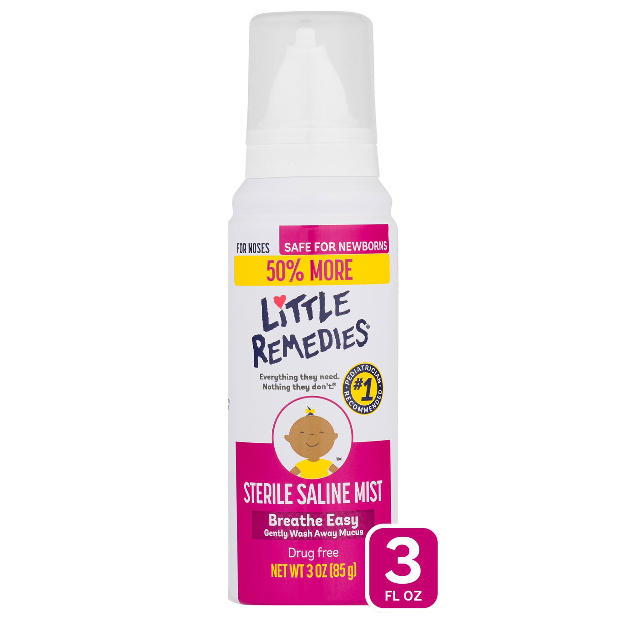 Little Remedies Sterile Saline Nasal Mist, Safe for Newborns, 3 fl. Oz