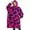 Pink and Black, variant on Oversized Wearable Blanket Hoodie,Pink and Black Of Leopard Print Sherpa Blanket Hoodie with Super Pockets,Super Warm Fuzzy Pullover for Women & Men