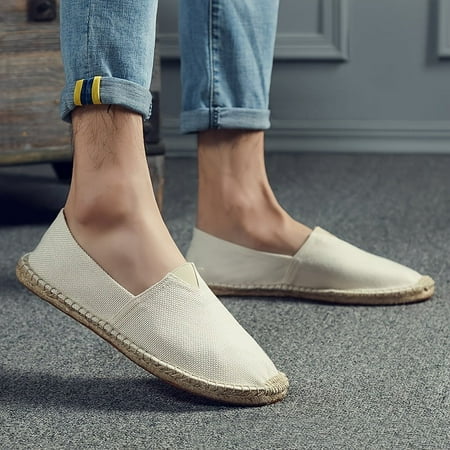 

Men s Slip-On Espadrilles: Comfortable Round Toe Casual Shoes for Spring-Summer Wear