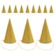 thumbnail image 4 of 12 gorros de fiesta triangulares con purpurina en forma de cono para cumpleaños infantiles y de adultos (dorados), 4 of 8