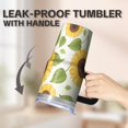 thumbnail image 5 of Sunflower 20 oz Stainless Steel Tumbler with Handle and Straw – Insulated Travel Cup with Sliding Lid, 360° Full Wrap Printed Mug for Home, Outdoor & Sports Use, Spring, 5 of 6
