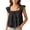 Black, variant on Summer Tops for Women Casual Square Neck Short Sleeve Pullover Comfy Loose Solid Basic Fashion Blouse, Wine XXL