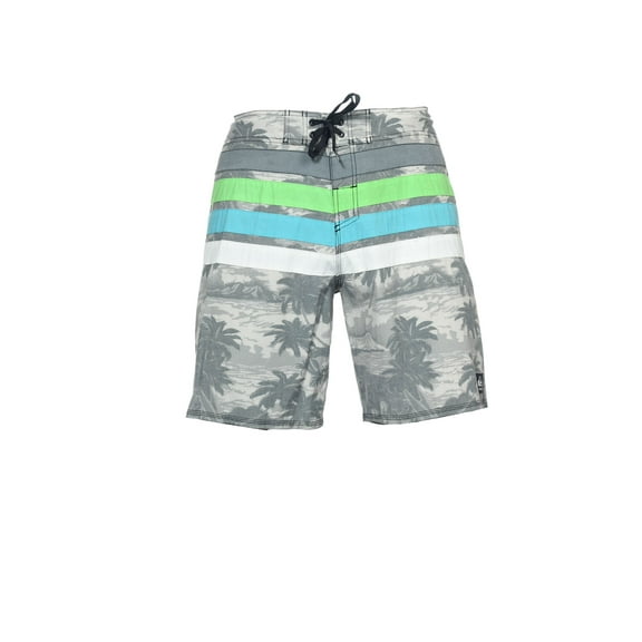 Quiksilver 'Jayolio' Light Gray Hawaiian Board Shorts Boardshorts | Size 38