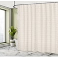 thumbnail image 4 of Ambesonne Vintage Shower Curtain, Abstract Floral Scroll, 69"Wx75"L, Tan White, 4 of 4