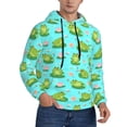thumbnail image 2 of Naloa Frogs And Aquatic Plants Men's Casual Hooded Collar Drawstring Hoodies Pullover Sweatshirts Casual Long Sleeve Shirts-3X-Large, 2 of 7
