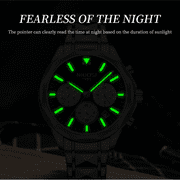 NIBOSI Chronograph Watches for Men Casual Classic Dial Outdoor Watch Silver Black Tone Stainless Steel Waterproof Mens Watch