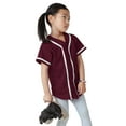 thumbnail image 3 of Ma Croix Kids Baseball Button Down Jersey Youth Active Athletic Uniform, 3 of 5