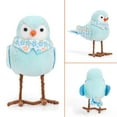 thumbnail image 4 of Dalrosia Easter Plush Bird Holiday Standing Birds Figurine Ornaments with Long Leg & Printed Scarf and Bow Perfect for Table Fireplace Indoor Home Decoration Easter Party Idea Gift, 4 of 4