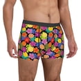 thumbnail image 4 of Cauagu Hawaiian Style Print Boxer Briefs for Men,Comfortable Breathable Men's Underwear Moisture Wicking Underpants -Large, 4 of 8