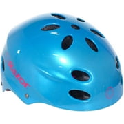 Razor V-12 Child Multi Sport Helmet (Gloss Cyan w/ Pink Strap)