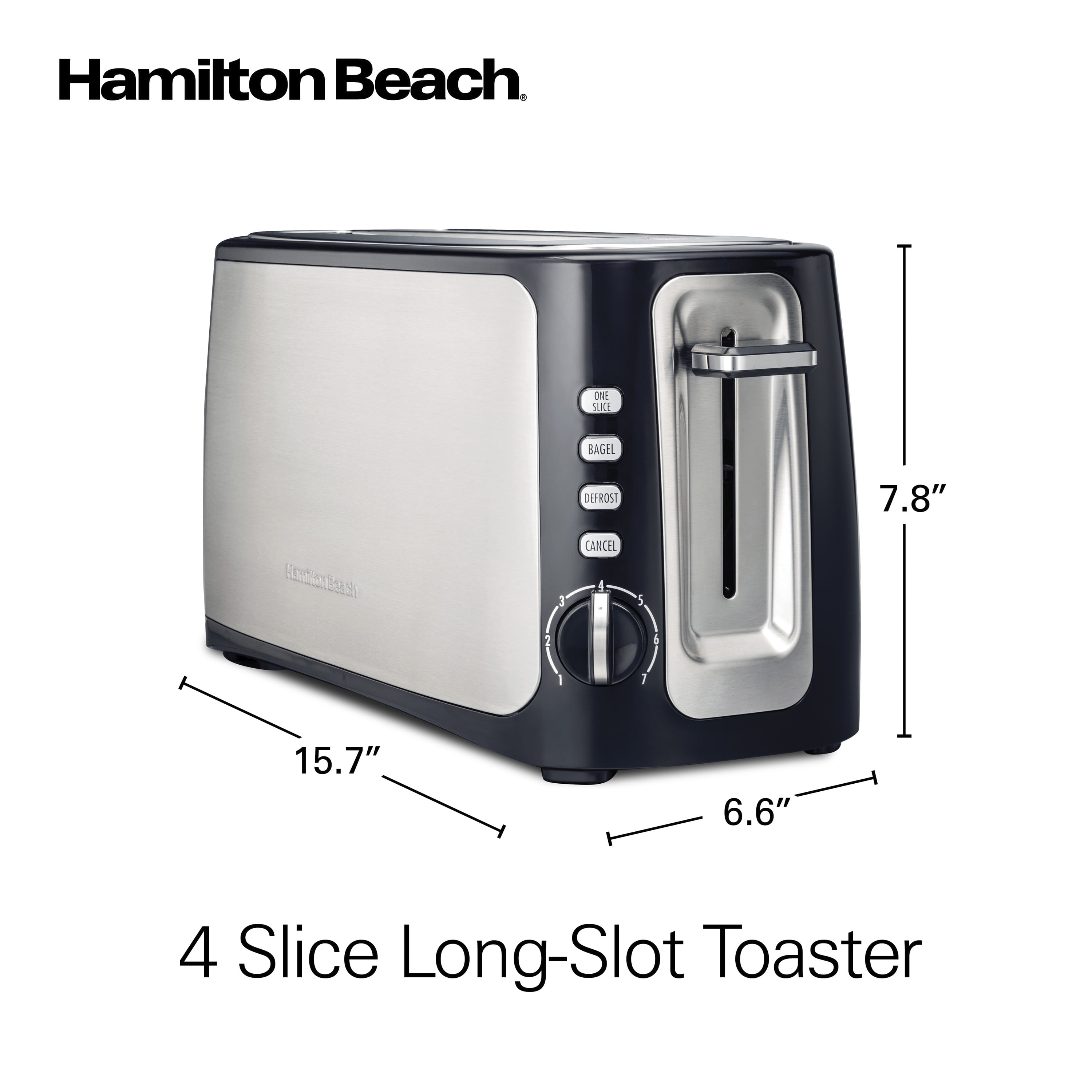 Hamilton Beach 4-Slice Stainless Steel Toaster in the Toasters department  at