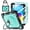 Black+Mint, variant on ELEHOLD Rugged Case Built-in Screen Protector for iPad (A16) 11th 2025 / 10th 2022 Pencil Holder Ring Kickstand Cover With Crossbody Strap,Black