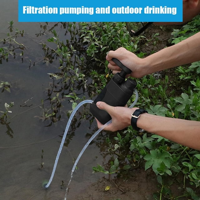 Filtro de agua para exteriores Supervivencia Camping Senderismo Viajes Purificador de agua Negro Ndcxsfigh Para Estrenar
