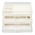 thumbnail image 1 of Jewelry Storage Box, Compartmental Design Easy To  3 Drawers Jewelry Storage Box Large Capacity Acrylic Case  For Bedroom, 1 of 8