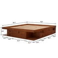 thumbnail image 4 of Memomad Bali Storage Platform Sturdy Bed Frame with Drawers and More (Caramel Brown Wood King Size), 4 of 8