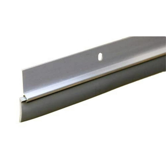 Randall Manufacturing 36'' Silver Door Sweep for Gaps up to 1 1/8'' USA Made (3 FT V-60) (Silver/Gray Vinyl)