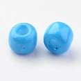thumbnail image 2 of 50g 8/0 3mm Baking Paint Glass Seed Beads Loose Spacer Beads Dodger Blue 3mm Hole: 1mm about 962pcs/50g, 2 of 3