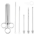 thumbnail image 1 of Cooking Syringe Roasting Marinated Injector Meat Marinade BBQ Kitchen Tool 60ml, 1 of 8