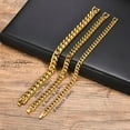 thumbnail image 4 of 14K Yellow Gold Cuban Chain Bracelets for Men,Miami Curb Link Chain Wristband,Classic Punk Jewelry, 4 of 6