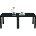 thumbnail image 4 of Tabaray Nesting Coffee Table Set End Tables Set of 2 Modern Square Stacking Snack Table Wood Small Side Table Bedside Tables with Metal Frame for Home(Black), 4 of 15