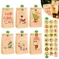 thumbnail image 2 of Advent Calendar For Filling With 24 Paper Bags Christmas Number Stickers Wooden Clips And Jute String DIY Craft Present Bags 24PCS, 2 of 6